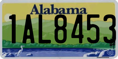 AL license plate 1AL8453