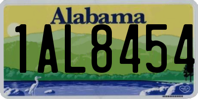 AL license plate 1AL8454