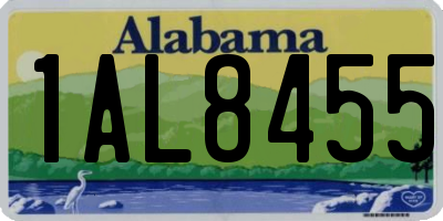 AL license plate 1AL8455