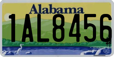 AL license plate 1AL8456