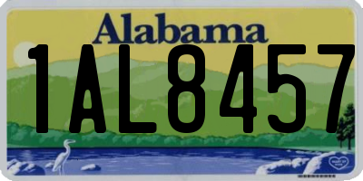 AL license plate 1AL8457