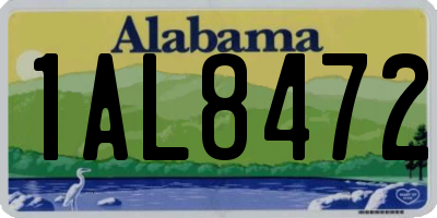 AL license plate 1AL8472