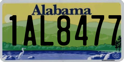 AL license plate 1AL8477