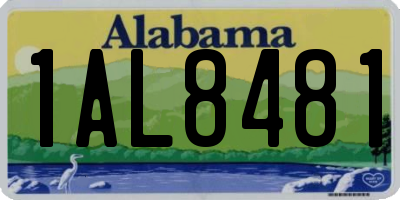 AL license plate 1AL8481