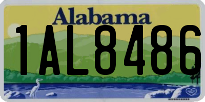 AL license plate 1AL8486