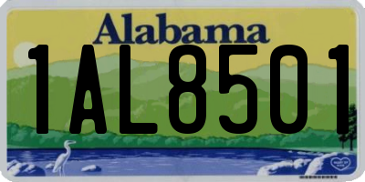 AL license plate 1AL8501