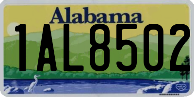 AL license plate 1AL8502
