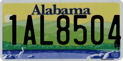 AL license plate 1AL8504