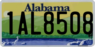 AL license plate 1AL8508