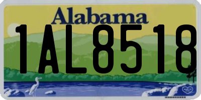AL license plate 1AL8518