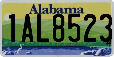 AL license plate 1AL8523