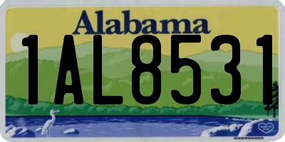 AL license plate 1AL8531