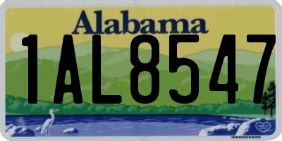 AL license plate 1AL8547
