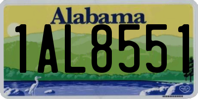 AL license plate 1AL8551