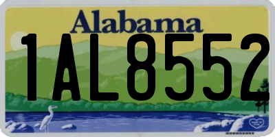 AL license plate 1AL8552