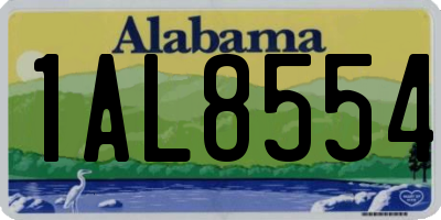 AL license plate 1AL8554