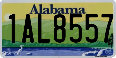 AL license plate 1AL8557