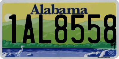 AL license plate 1AL8558