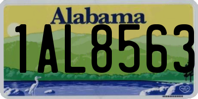 AL license plate 1AL8563