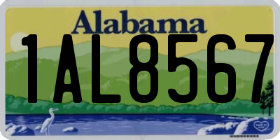 AL license plate 1AL8567