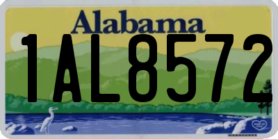 AL license plate 1AL8572