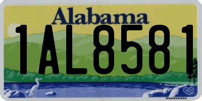 AL license plate 1AL8581