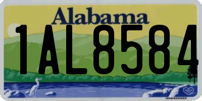 AL license plate 1AL8584