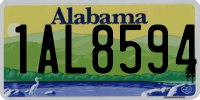AL license plate 1AL8594