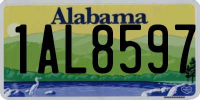 AL license plate 1AL8597