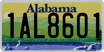 AL license plate 1AL8601