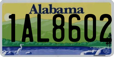 AL license plate 1AL8602