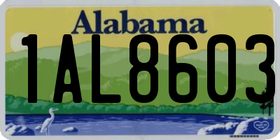 AL license plate 1AL8603