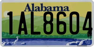 AL license plate 1AL8604