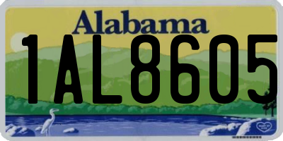 AL license plate 1AL8605