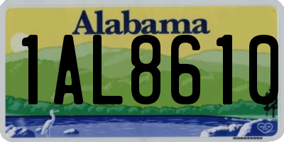 AL license plate 1AL8610