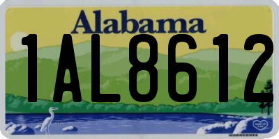 AL license plate 1AL8612