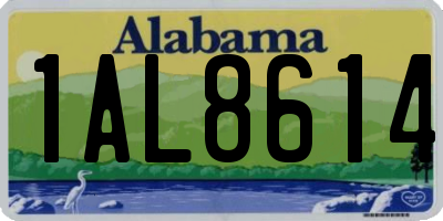 AL license plate 1AL8614