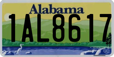 AL license plate 1AL8617