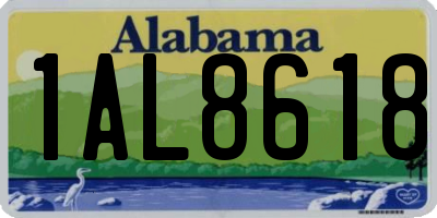 AL license plate 1AL8618