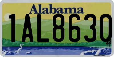 AL license plate 1AL8630