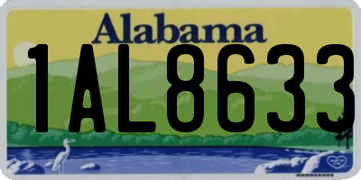 AL license plate 1AL8633