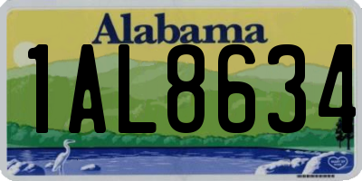 AL license plate 1AL8634