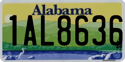 AL license plate 1AL8636