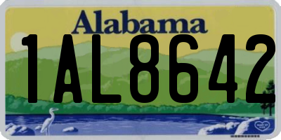 AL license plate 1AL8642