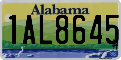 AL license plate 1AL8645