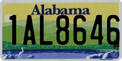 AL license plate 1AL8646