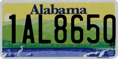 AL license plate 1AL8650