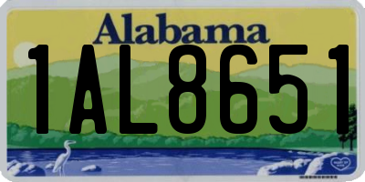 AL license plate 1AL8651