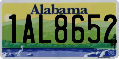AL license plate 1AL8652