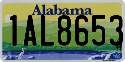 AL license plate 1AL8653